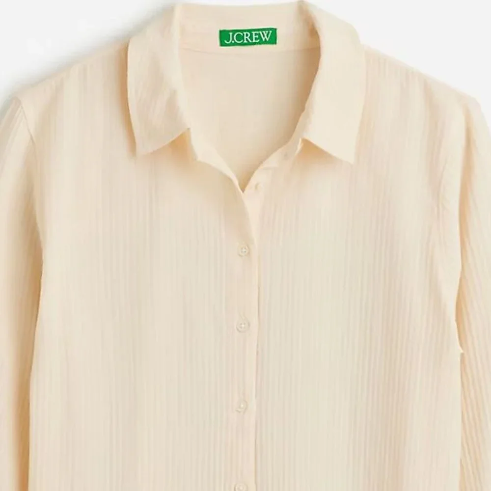 J. Crew Long beach shirt in airy gauze XXL